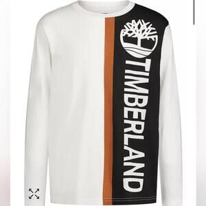 Timberland 🔥🥰 Big Boys shirt Side Block Long Sleeve T-shirt Tee shirt L 14/16